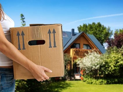 Paket wird getragen